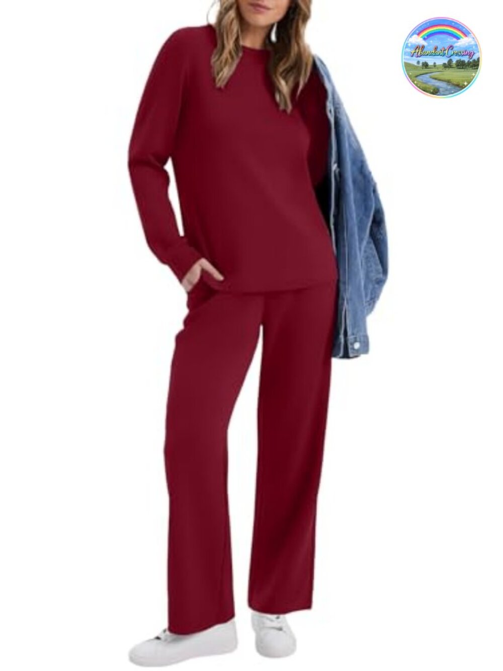 2-Piece Lounge Set Women Travel Vacation Outfit Lightweight 4-Way Stretch